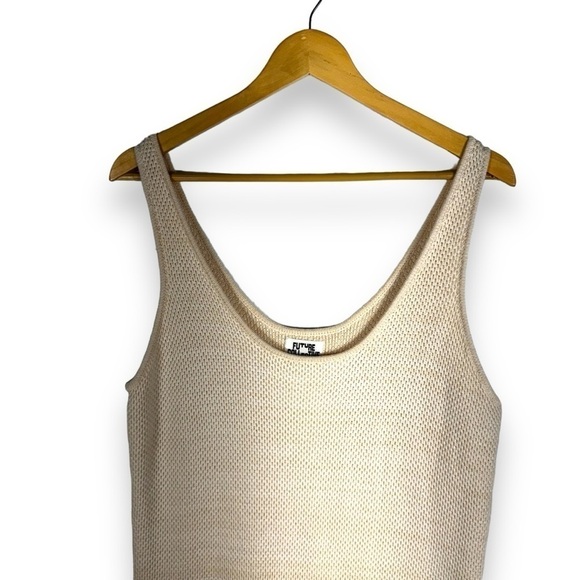 Future Collective x Alani Noelle Crochet Fringe Column Dress, Cream, Size 1X - Picture 6 of 14